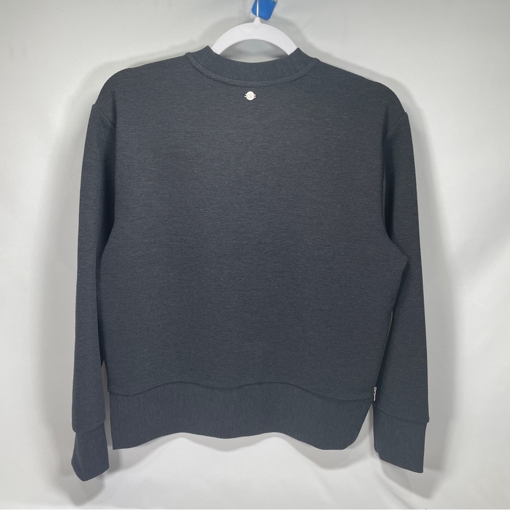NWT Womens XS Calia Pure Black Heather Side Zip Sweatshirt - Picture 3 of 4